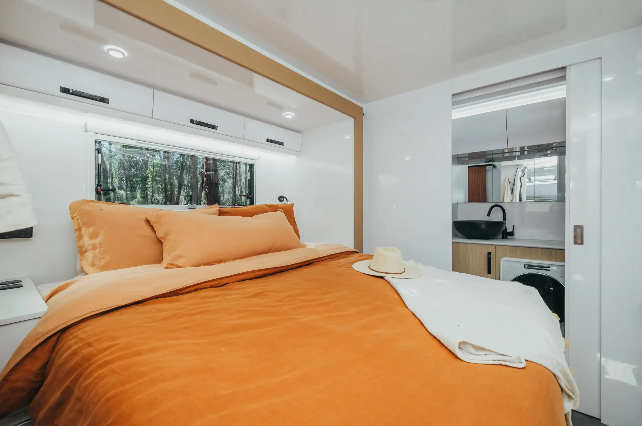 Slide-out caravan internal living features