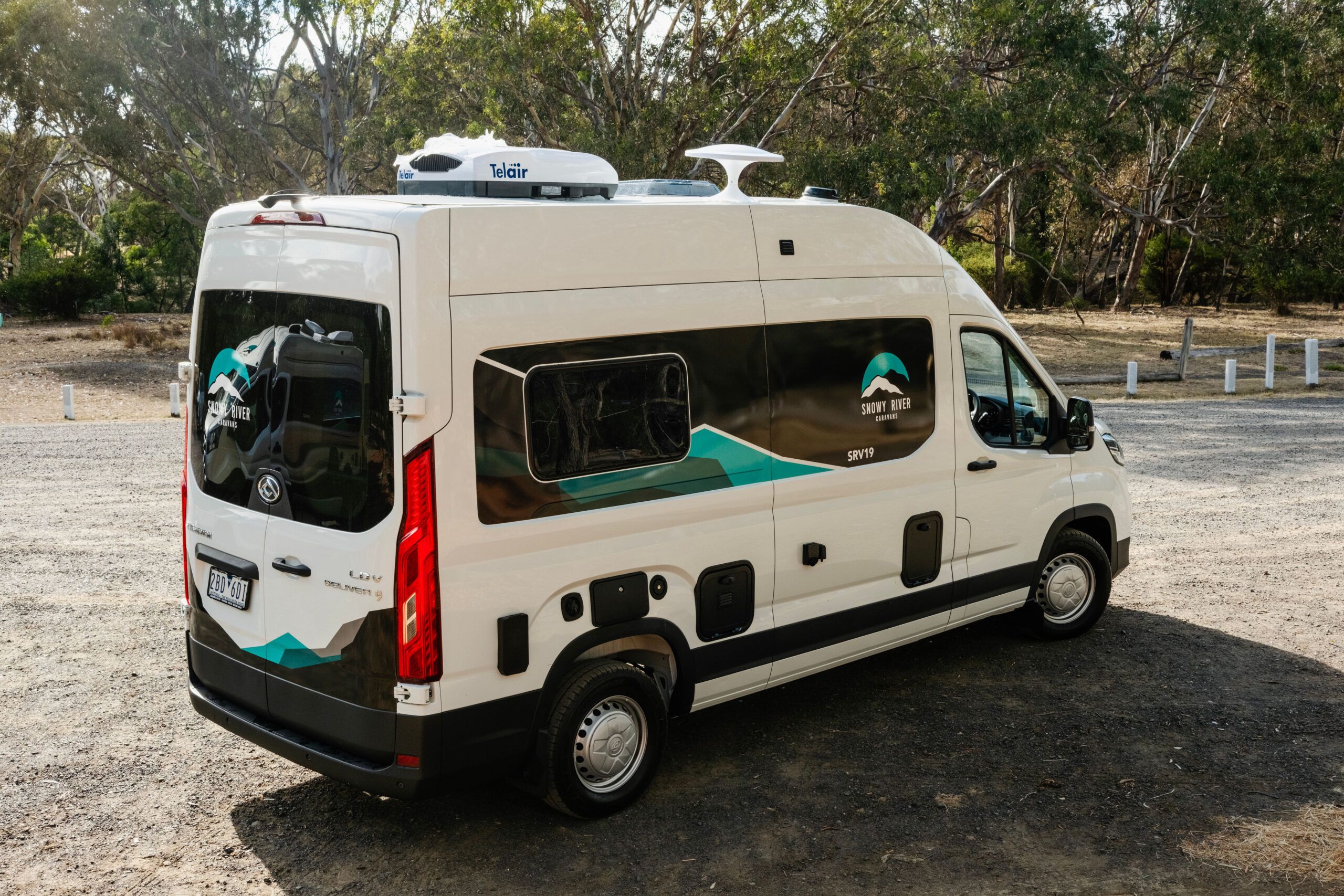 Rear view of the SRV-19 campervan