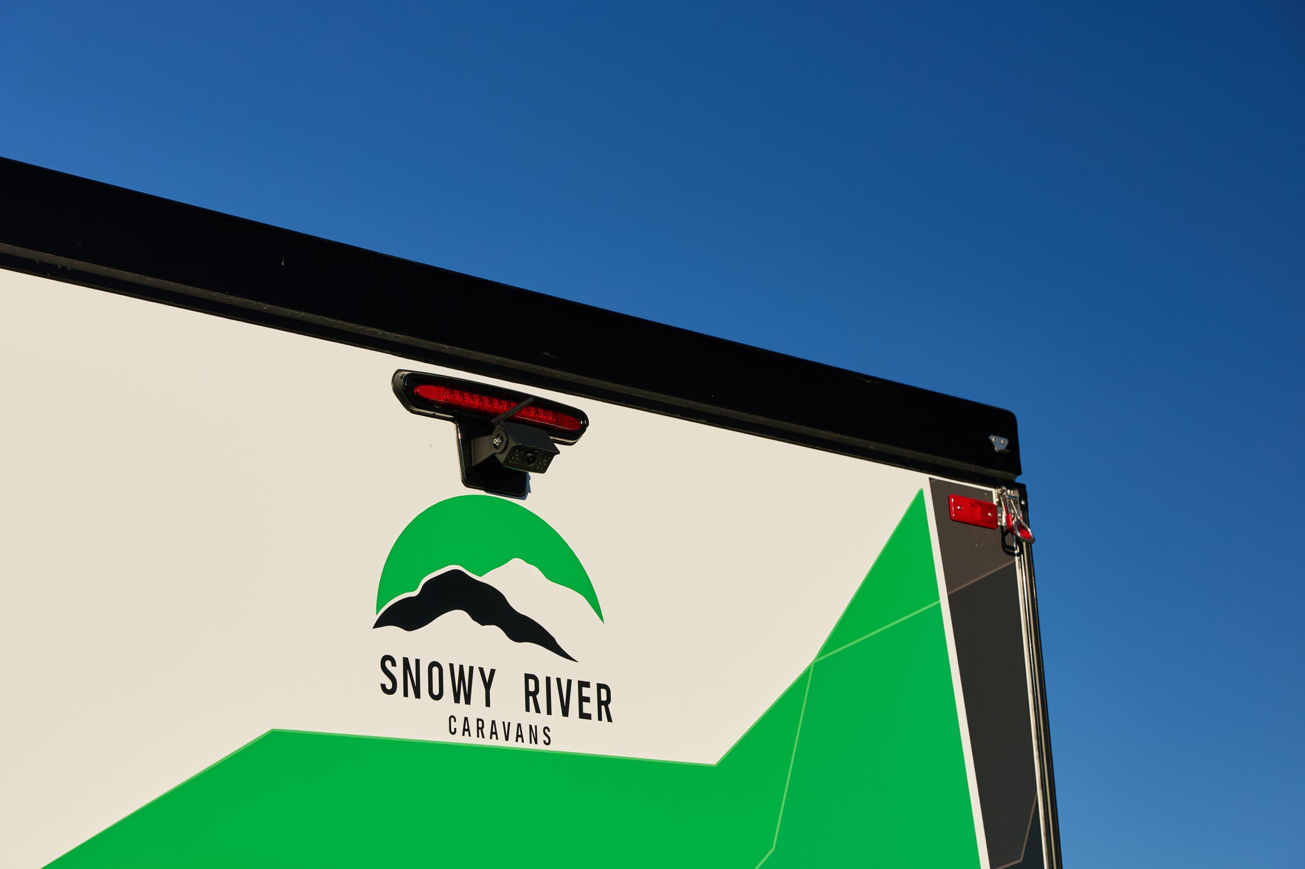 Exterior detail of a Snowy River pop top caravan