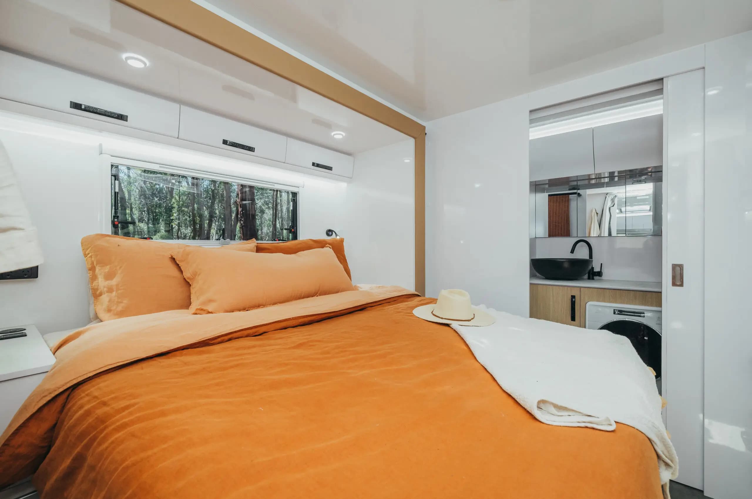 Slide-out caravan internal living features