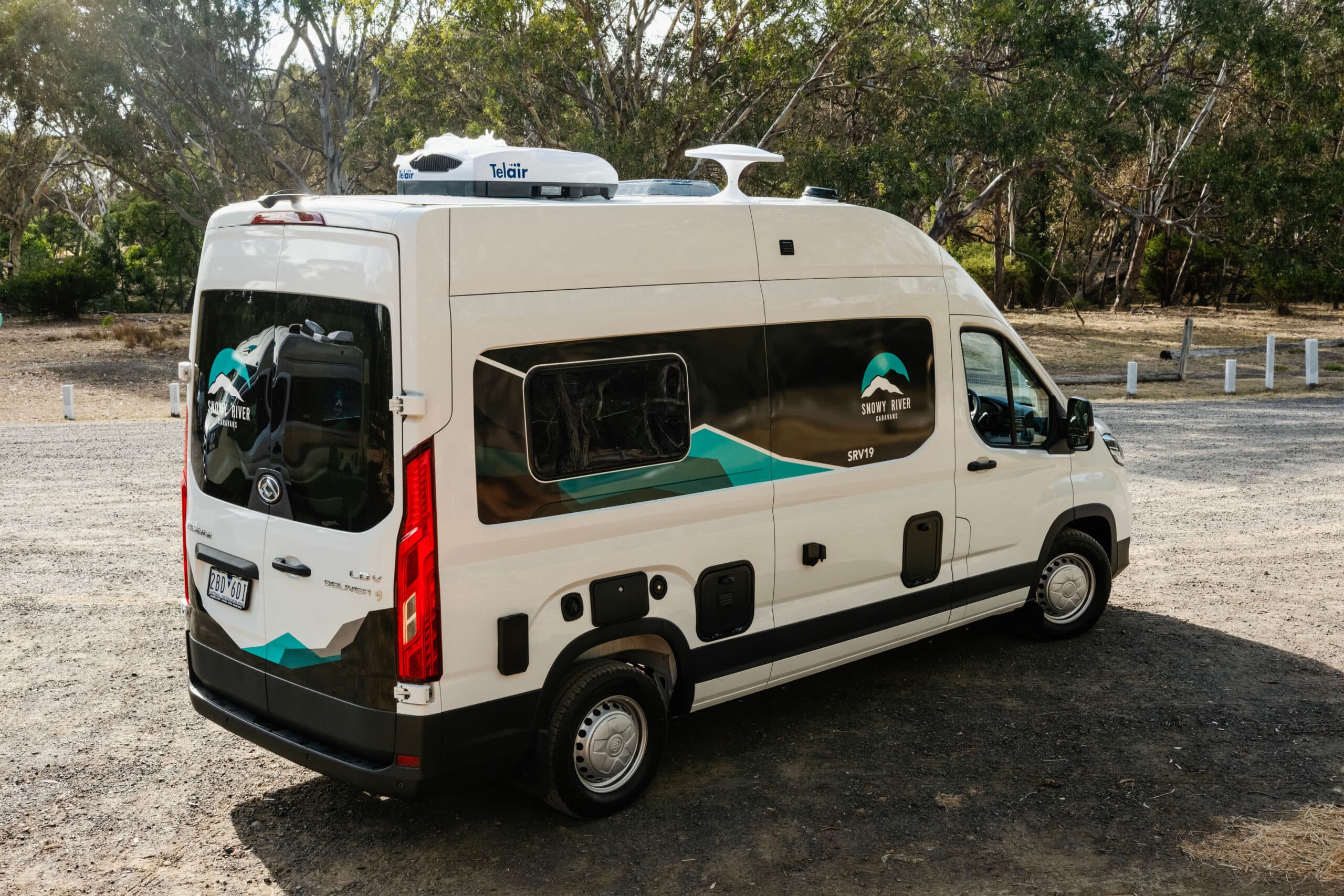 Rear view of the SRV-19 campervan