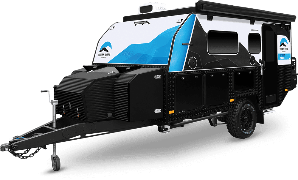 Snowy River SRH-13 hybrid small caravan
